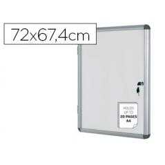 Vitrina de anuncios bi-office fondo magnetico extraplana de interior 720x674 mm