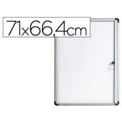 Vitrina de anuncios bi-office fondo magnetico extraplana de interior 710x664 mm