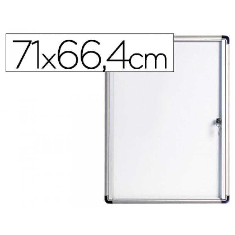 Vitrina de anuncios bi-office fondo magnetico extraplana de interior 710x664 mm