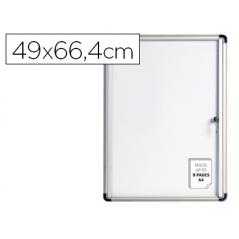 Vitrina de anuncios bi-office fondo magnetico extraplana de interior 490x664 mm
