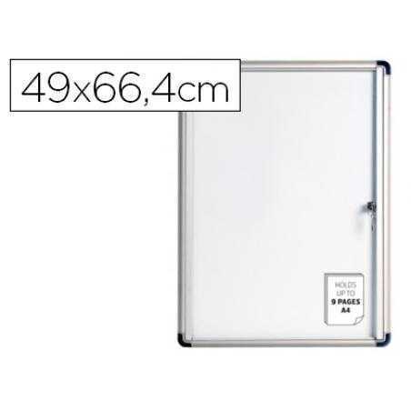 Vitrina de anuncios bi-office fondo magnetico extraplana de interior 490x664 mm