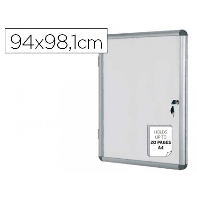 Vitrina de anuncios bi-office fondo magnetico extraplana de interior 940x981 mm