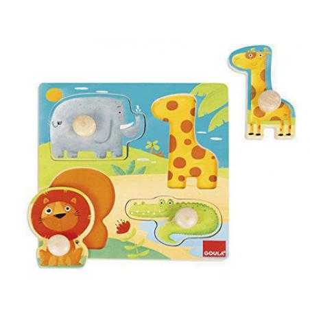 Puzle goula animales selva 4 piezas