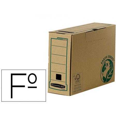 Caja archivo definitivo fellowes folio carton reciclado lomo 100 mm