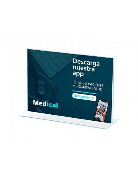 Expositor sobremesa archivo 2000 en forma de t a4 horizontal 85x300x215 mm Expositor sobremesa archivo 2000 en forma de t a4 horizontal 85x300x215 mm