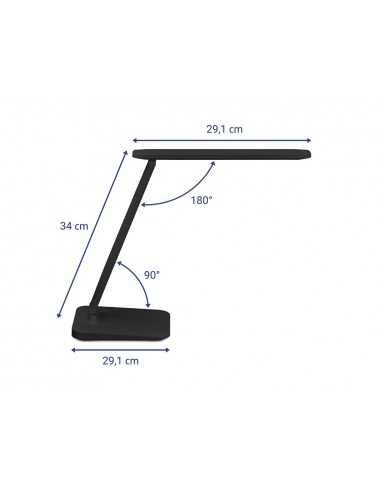 Lampara de escritorio maul sally led con bateria tres niveles intensidad color negro