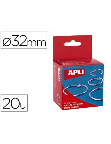 Anilla bisagra apli niquelada diametro 32 mm caja de 20 unidades