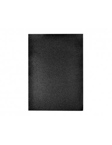 Goma eva con purpurina biodegradable liderpapel 50x70cm 60g/m2 espesor 2 mm negro
