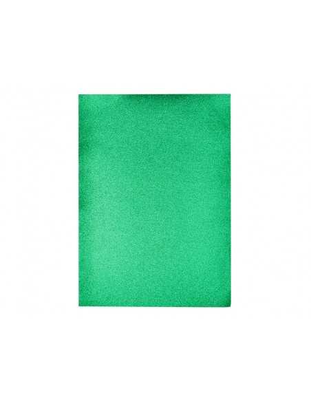 Goma eva con purpurina biodegradable liderpapel 50x70cm 60g/m2 espesor 2 mm verde