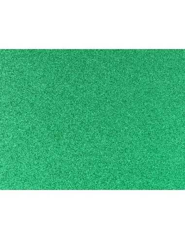 Goma eva con purpurina biodegradable liderpapel 50x70cm 60g/m2 espesor 2 mm verde