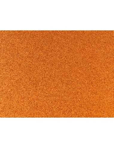 Goma eva con purpurina biodegradable liderpapel 50x70cm 60g/m2 espesor 2 mm naranja