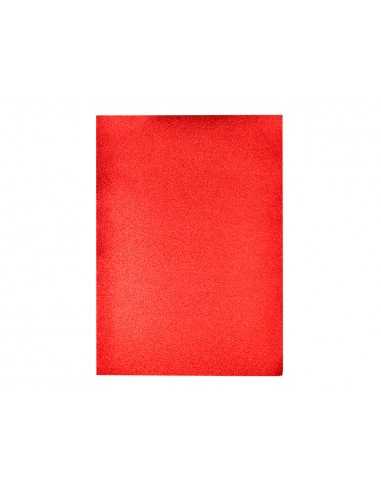 Goma eva con purpurina biodegradable liderpapel 50x70cm 60g/m2 espesor 2 mm rojo