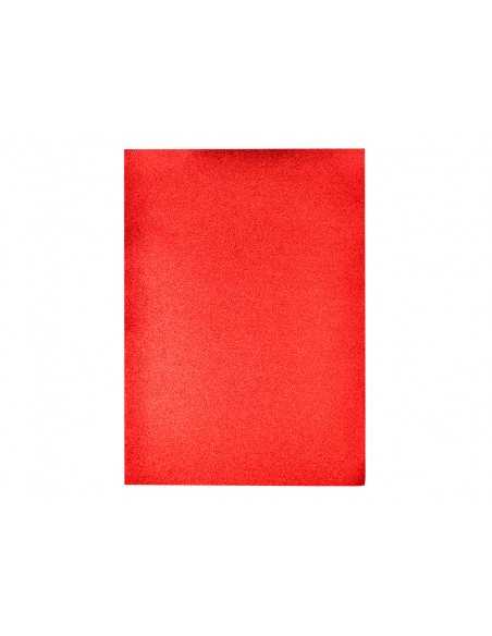 Goma eva con purpurina biodegradable liderpapel 50x70cm 60g/m2 espesor 2 mm rojo