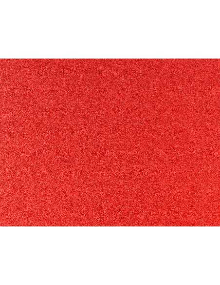 Goma eva con purpurina biodegradable liderpapel 50x70cm 60g/m2 espesor 2 mm rojo