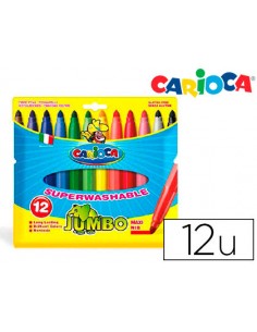 Rotulador carioca jumbo punta gruesa estuche de 12 unidades colores surtidos