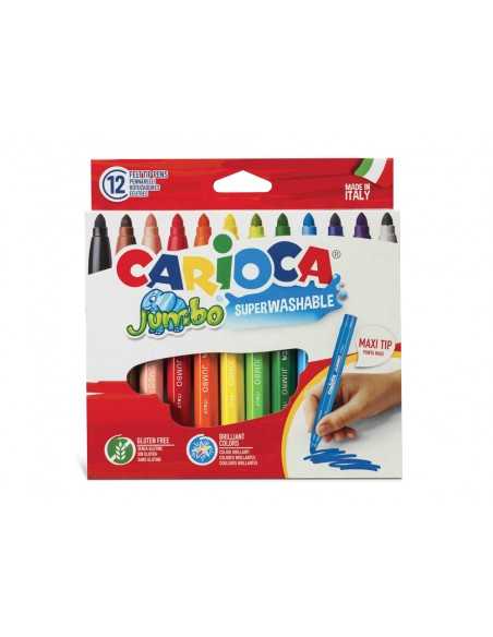 Rotulador carioca jumbo punta gruesa estuche de 12 unidades colores surtidos Rotulador carioca jumbo punta gruesa estuche de 12 unidades colores surtidos