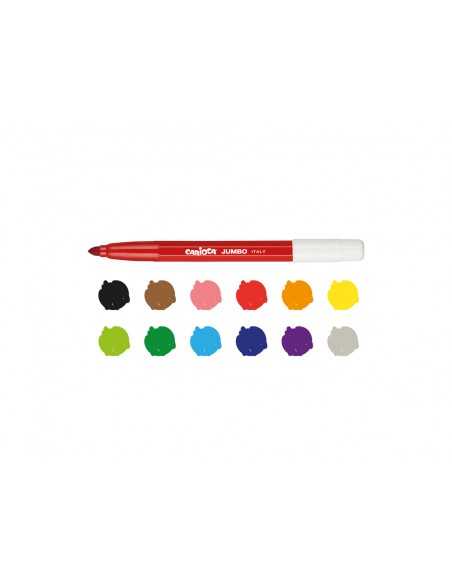 Rotulador carioca jumbo punta gruesa estuche de 12 unidades colores surtidos Rotulador carioca jumbo punta gruesa estuche de 12 unidades colores surtidos