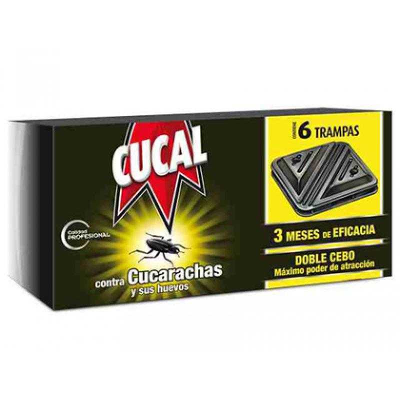 Trampa de cucarachas cucal contra cucarachas y huevos doble cebo 3 meses de eficacia pack de 6 trampas