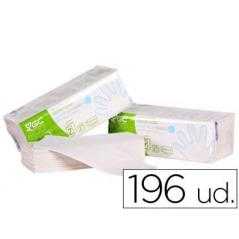 Toalla de papel mano engarzada ecologica xtrasec 20x23 cm 2 capas paquete con 196 unidades