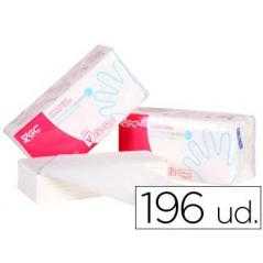 Toalla de papel mano engarzada ecologica 20x23 cm 2 capas paquete con 196 unidades