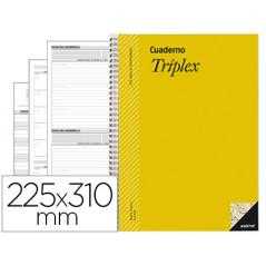 Cuaderno triplex additio plan de curso evaluacion agenda plan semanal y tutorias fundas transparentes 22,5x31cm