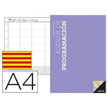 Agenda de programacion additio a4 plan mensual y programacion semanal del curso en catalán