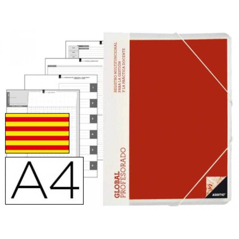 Carpeta global additio a4 con evalucion continua programacion tutoria y reuniones en catalan