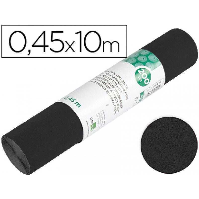 Rollo adhesivo liderpapel especial ante negro rollo de 0,45 x 10 mt