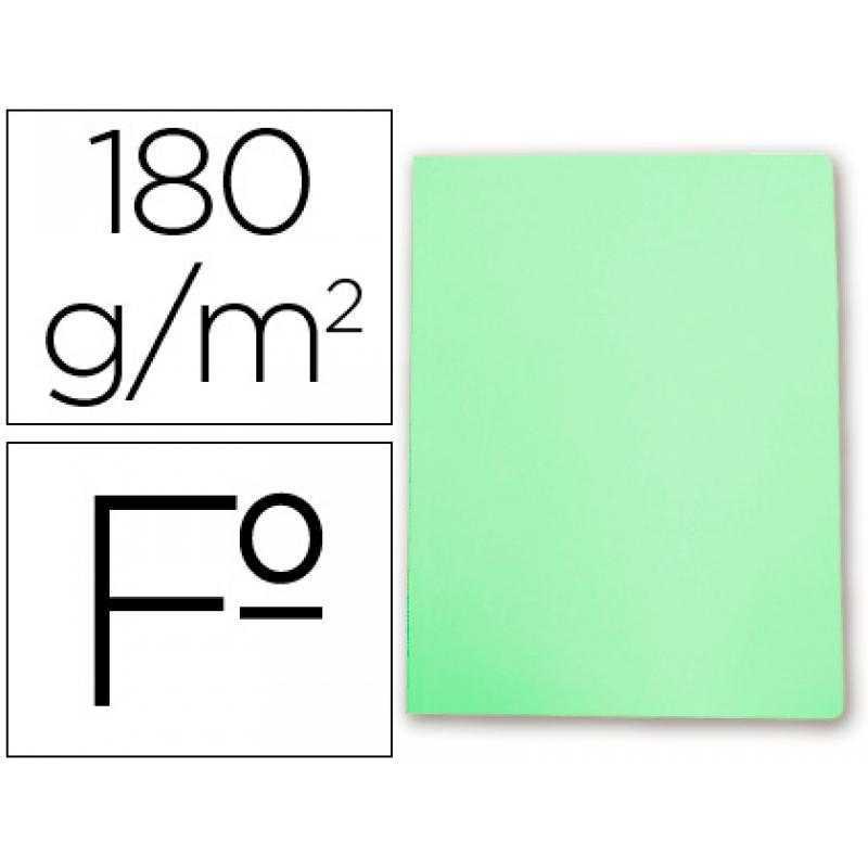 Subcarpeta cartulina gio folio verde pastel 180 g/m2