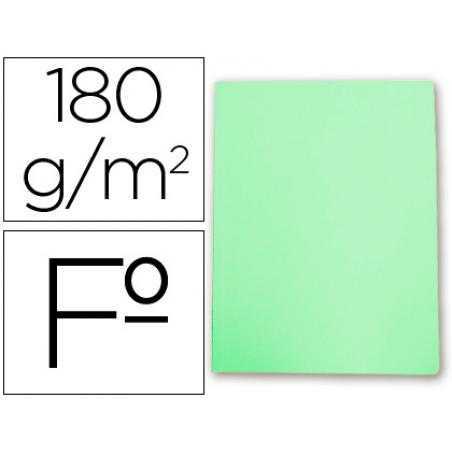 Subcarpeta cartulina gio folio verde pastel 180 g/m2