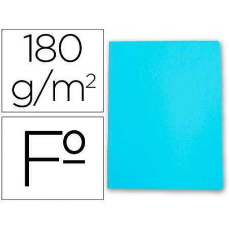 Subcarpeta cartulina gio folio celeste pastel 180 g/m2