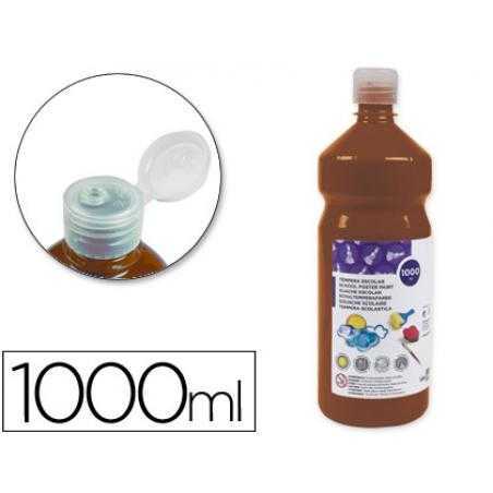 Tempera liquida liderpapel escolar 1000 ml marron