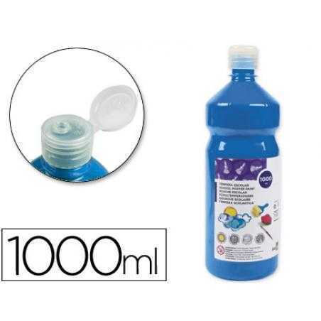 Tempera liquida liderpapel escolar 1000 ml azul