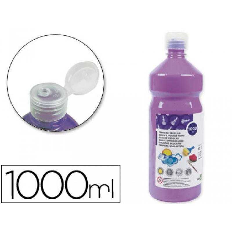 Tempera liquida liderpapel escolar 1000 ml lila