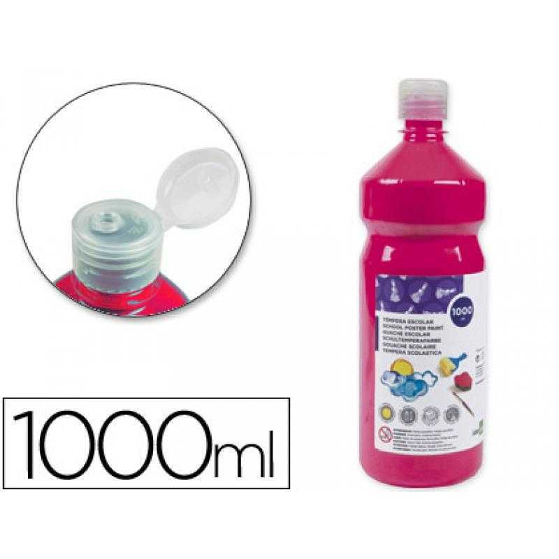 Tempera liquida liderpapel escolar 1000 ml fucsia