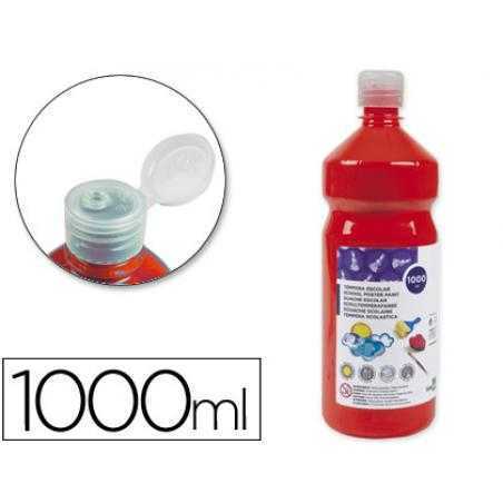 Tempera liquida liderpapel escolar 1000 ml rojo