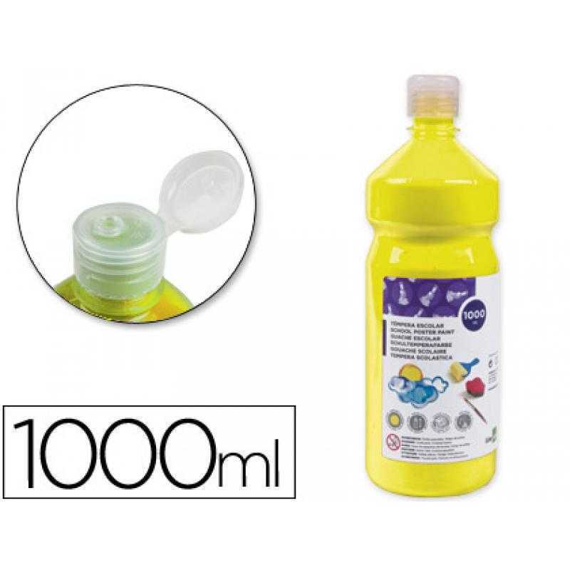 Tempera liquida liderpapel escolar 1000 ml amarillo