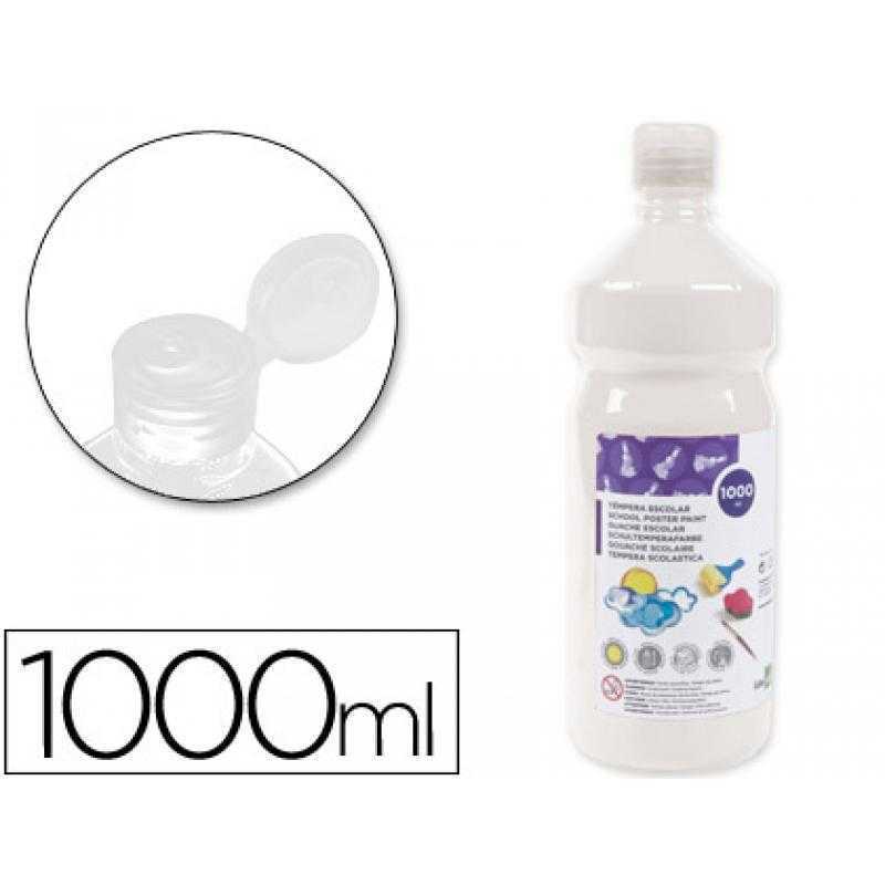Tempera liquida liderpapel escolar 1000 ml blanco