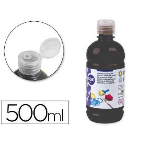 Tempera liquida liderpapel escolar 500 ml negro