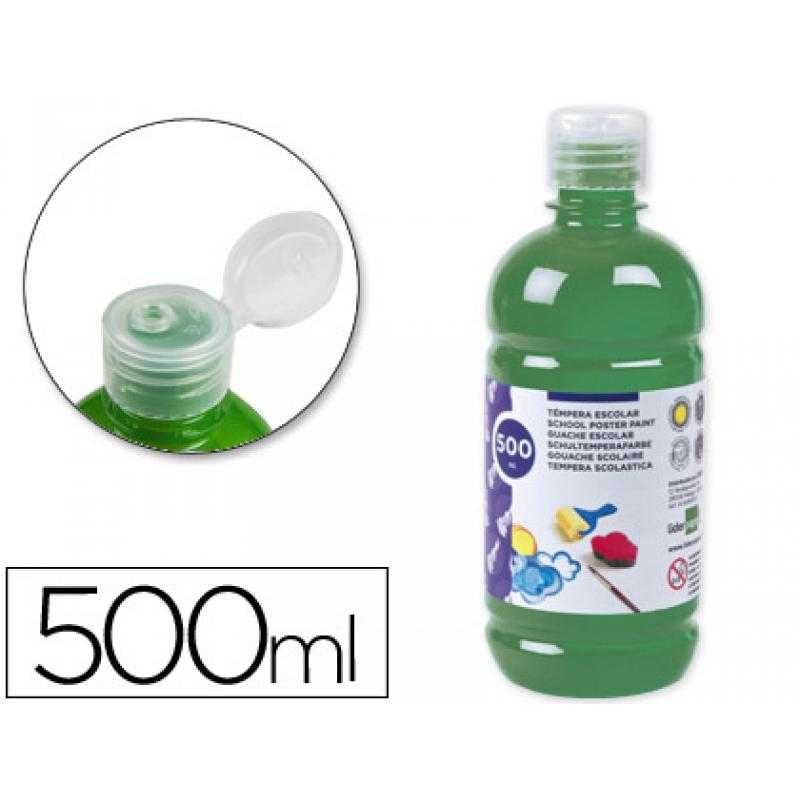 Tempera liquida liderpapel escolar 500 ml verde oscuro
