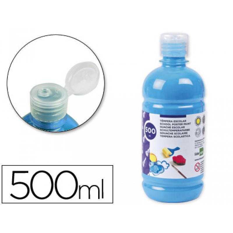 Tempera liquida liderpapel escolar 500 ml turquesa