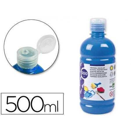 Tempera liquida liderpapel escolar 500 ml azul