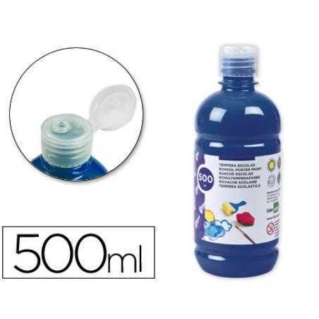 Tempera liquida liderpapel escolar 500 ml azul marino