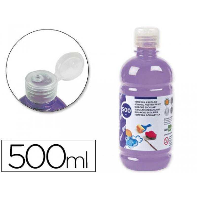 Tempera liquida liderpapel escolar 500 ml lila