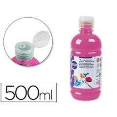Tempera liquida liderpapel escolar 500 ml fucsia