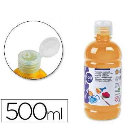 Tempera liquida liderpapel escolar 500 ml naranja