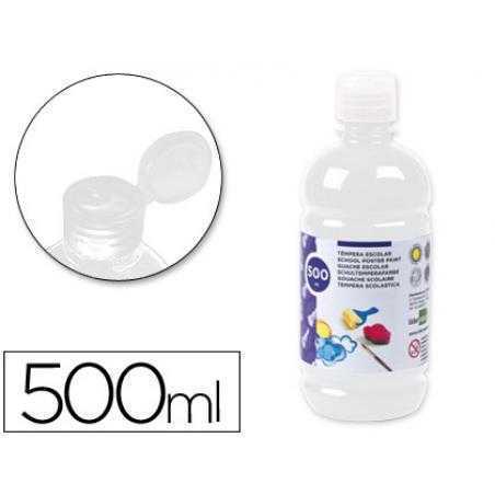 Tempera liquida liderpapel escolar 500 ml blanco