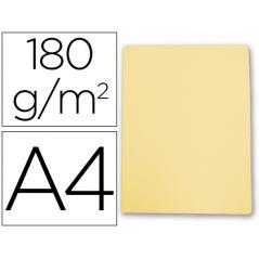 Subcarpeta cartulina gio din a4 amarillo pastel 180 g/m2