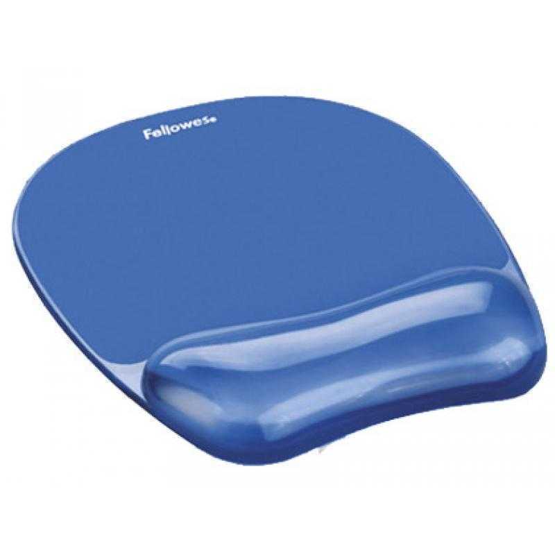 Alfombrilla para raton fellowes azul con reposamuñeca de gel