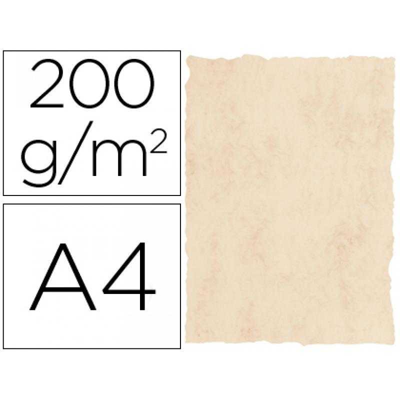 Papel pergamino din a4 200 gr color marmol beige paquete de 25 hojas